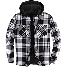 Mens Sherpa Lined Flannel Shirt Jacket 