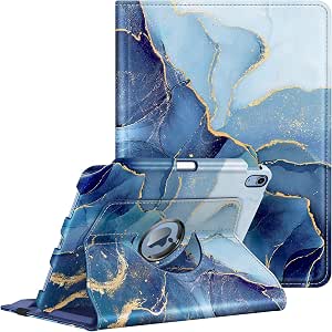 Fintie Draaibare hoes voor iPad (A16) 11e generatie 11 inch (2025), iPad 10e generatie 10,9 inch (2022) - [Ingebouwde penhouder] 360 graden draaibare beschermhoes met standaard, bloesem