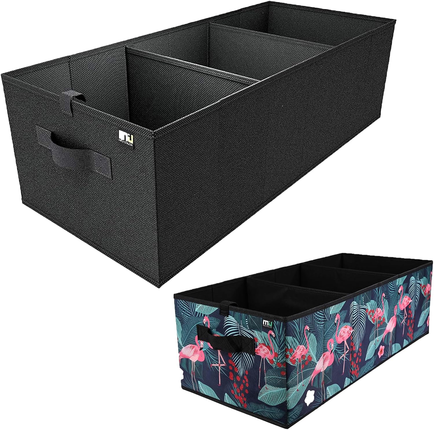 MIU COLOR Car Trunk Organizer for SUV, Expandable Large Capacity, Sturdy Cargo Trunk Storage Organizer, Non Slip Bottom