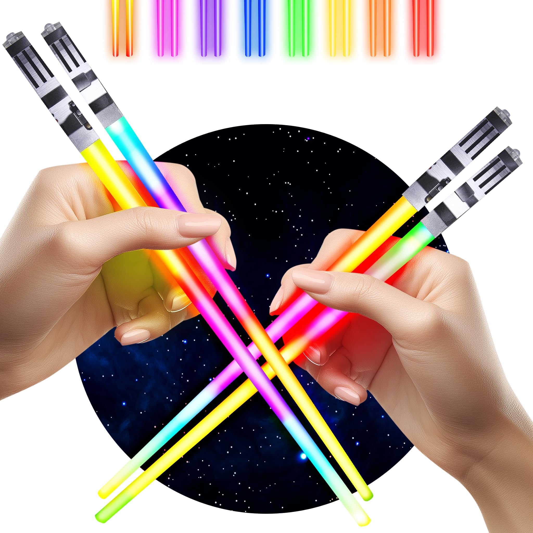 LIGHTSABER CHOPSTICKS LIGHT UP STAR WARS LED Glowing Light Saber Chop Sticks ...