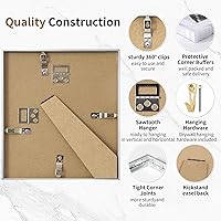 Vista 258 de Fun Memories Portarretratos de metal de 16 x 20 pulgadas con paspartú de 11 x 14 pulgadas, acabado de aluminio cepillado, parte delantera de vidrio