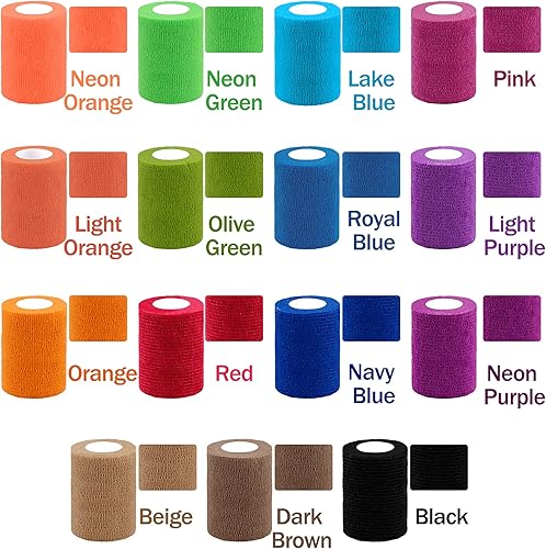 Miniatura 3 de BQTQ 30 rollos de vendajes autoadhesivos de 3 pulgadas, vendajes autoadhesivos de 3 pulgadas, vendaje elástico para esguinces de hinchazón de muñeca