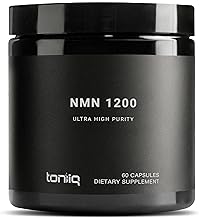 Toniiq NMN Supplement 1200mg - Third Party Tested Stabilized Capsules - 98% Highly Purified for NAD + - 60 Capsules Nicotinamide Mononucleotide Booster Supplement