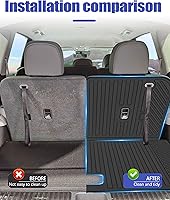 Vista 2 de Tapete de respaldo para Hyundai Ioniq 9, accesorios 2026 con gancho y bucle, alfombrilla para maletero trasero, protector de cubierta trasera