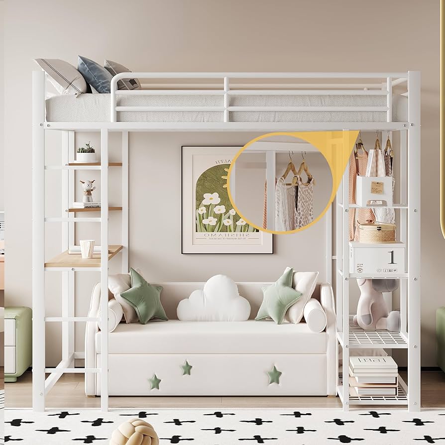 Jogui Letto A Soppalco Letto A Soppalco 140x200cm Con Scrivania