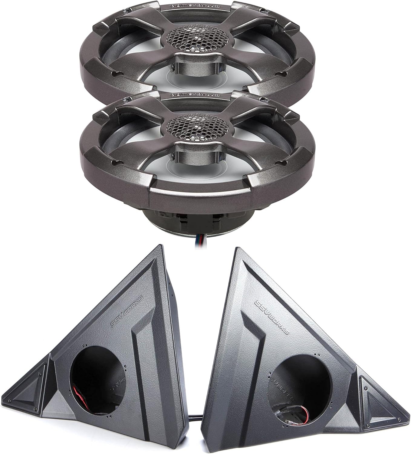 PowerBass 6.5" RGB Parlante Coaxial Shallow para Polaris Slingshot