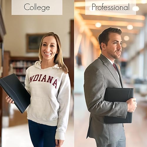 Miniatura 7 de STYLIO Carpeta portapapeles marrón  Organizador de portafolio con portapapeles extraíble  Carpeta portapapeles con almacenamiento para cuaderno,