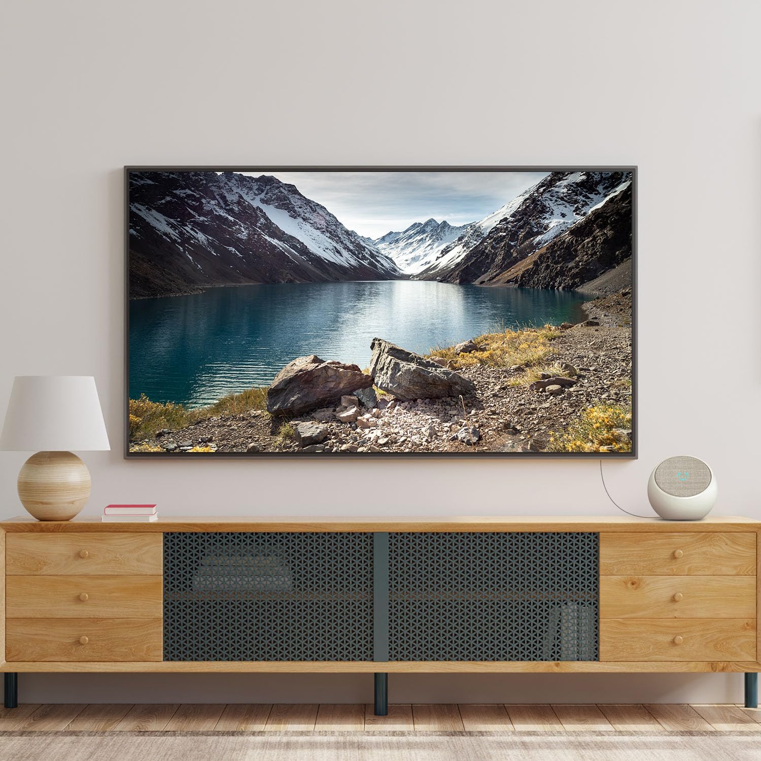 Core Innovations Indoor TV Antenna connected to a television