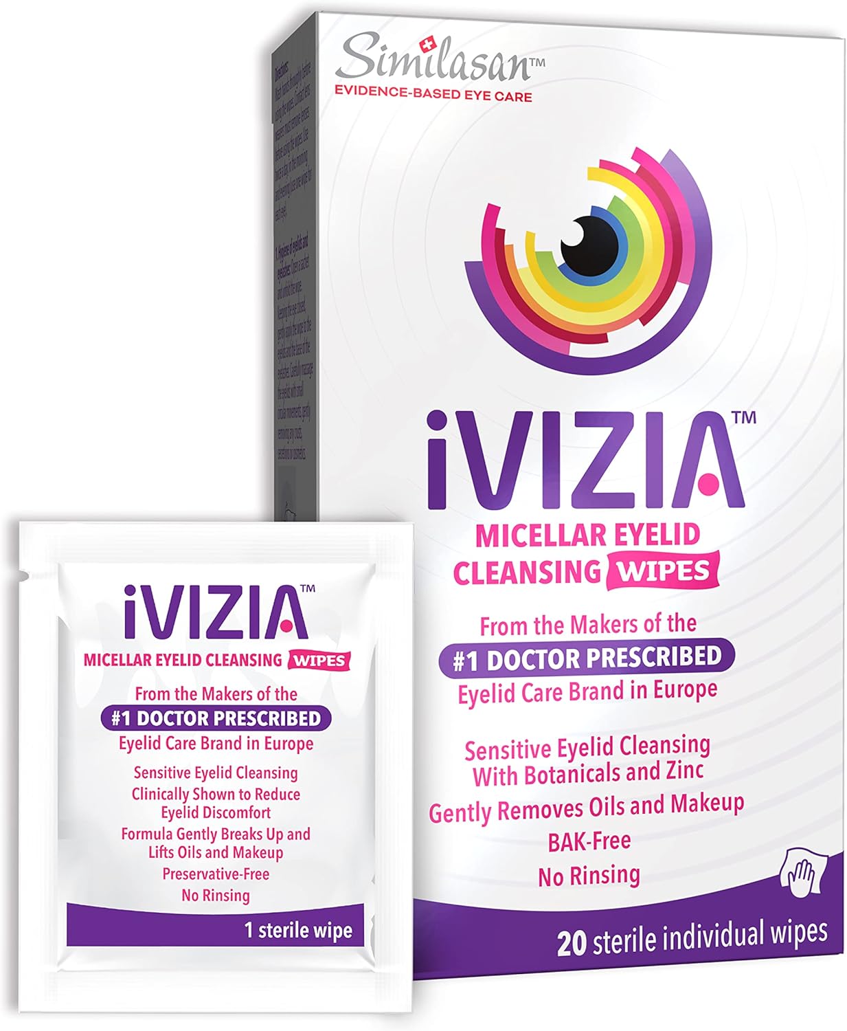 iVIZIA Eyelid Cleansing Wipes for Sensitive Eyelid