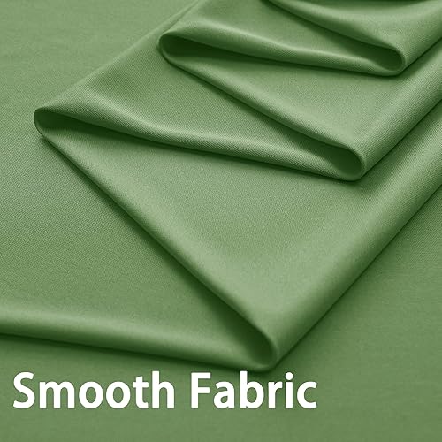 Miniatura 7 de Cortinas de fondo verde oliva de 20 x 10 pies sin arrugas para fiestas, cortinas de fondo de fotos verdes de poliéster grueso para bodas, fiestas de