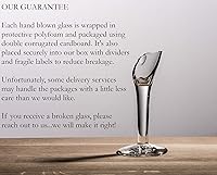 Vista 8 de Dos Sueños Hand Blown Mexican Drinking Glasses – Set of 6 Glasses with an Aqua Spiral Design (14 oz each)