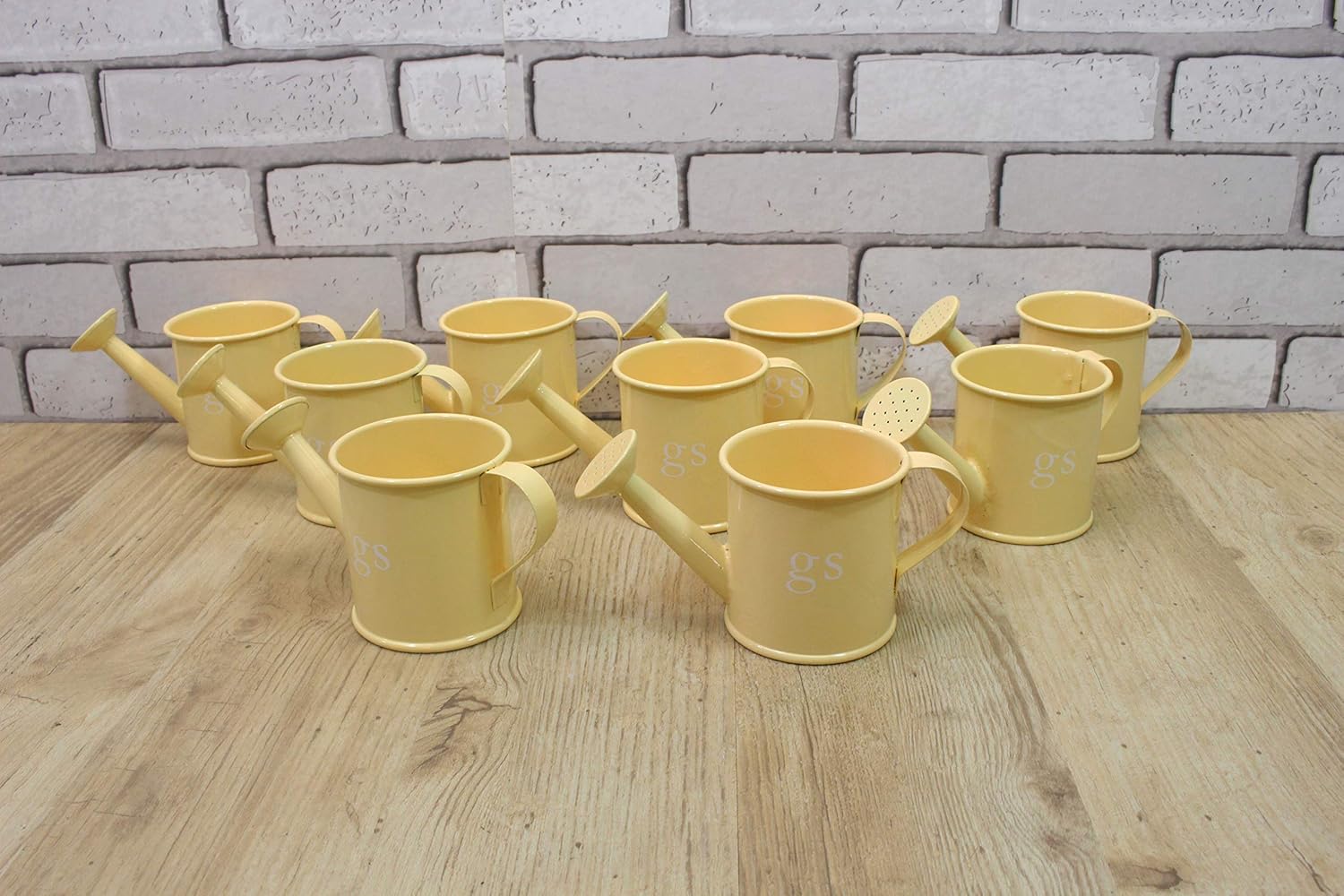 Flower Base Candle Holder Tin Jolo 60018 H 2.6 x W 5.5 x Diameter 2.6 inches (6.5 x 14 x 6.5 cm), Cream Yellow, Pack of 9