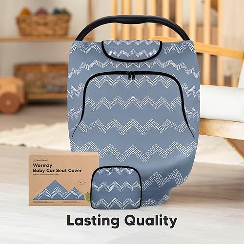 Miniatura 8 de Funda de asiento de automóvil para bebés para niños y niñas, toldo transpirable para asiento de automóvil para invierno, lluvia, ajuste elástico