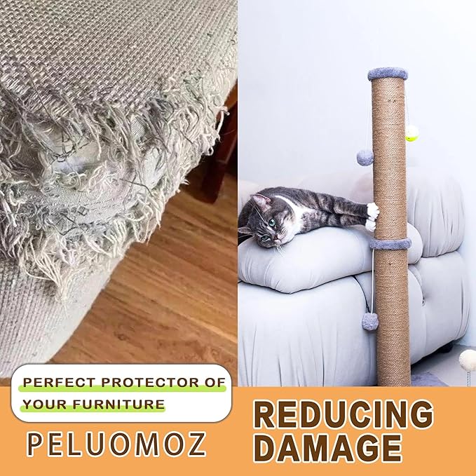 Rascador para Gatos de 36 pulgadas - Poste de Sisal miniatura 4