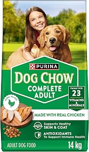 Dog Chow Nourriture Sèche pour Chien Complète, Poulet - Sac de 14 kg