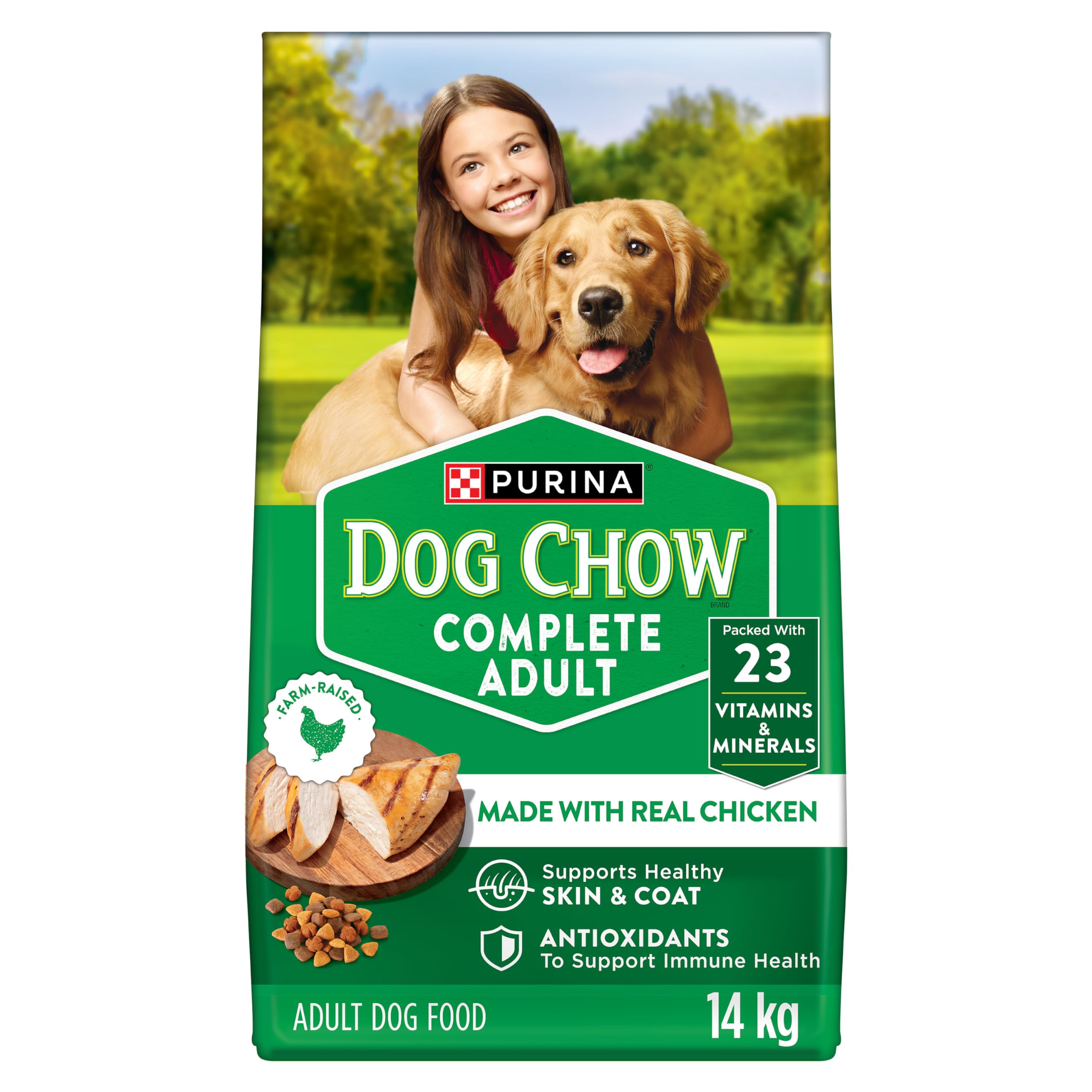 Dog Chow Complete Dry Dog Food, Chicken - 14 kg Bag image 4