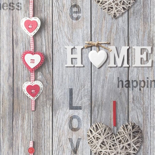 BHF FD41718 Love your Home Wallpaper - Red/Brown