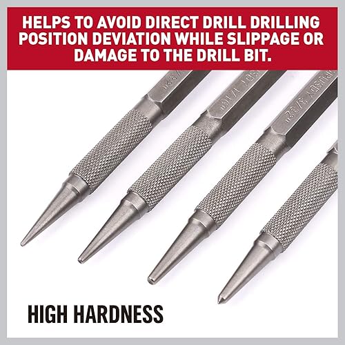 Miniatura 6 de HORUSDY Juego de punzón y punzón central de 4 piezas