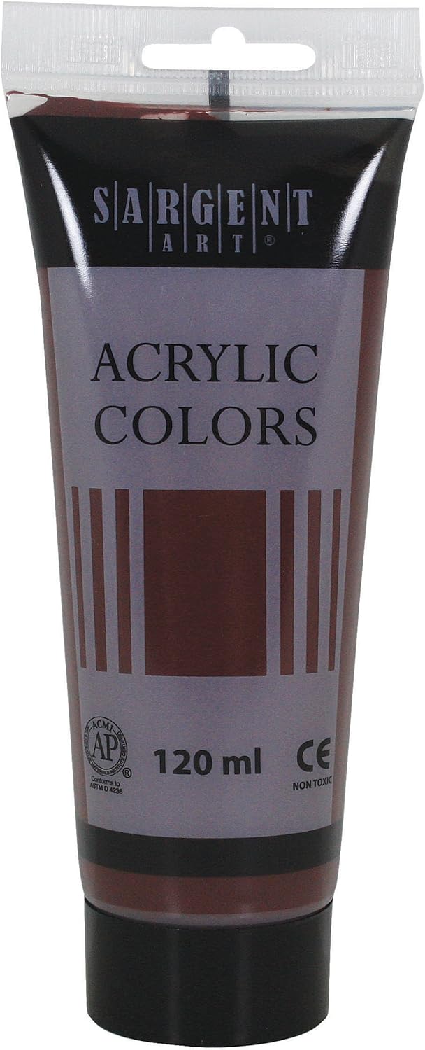 Sargent Art 23-0368 120Ml Tube Acrylic Paint, Burnt Umber