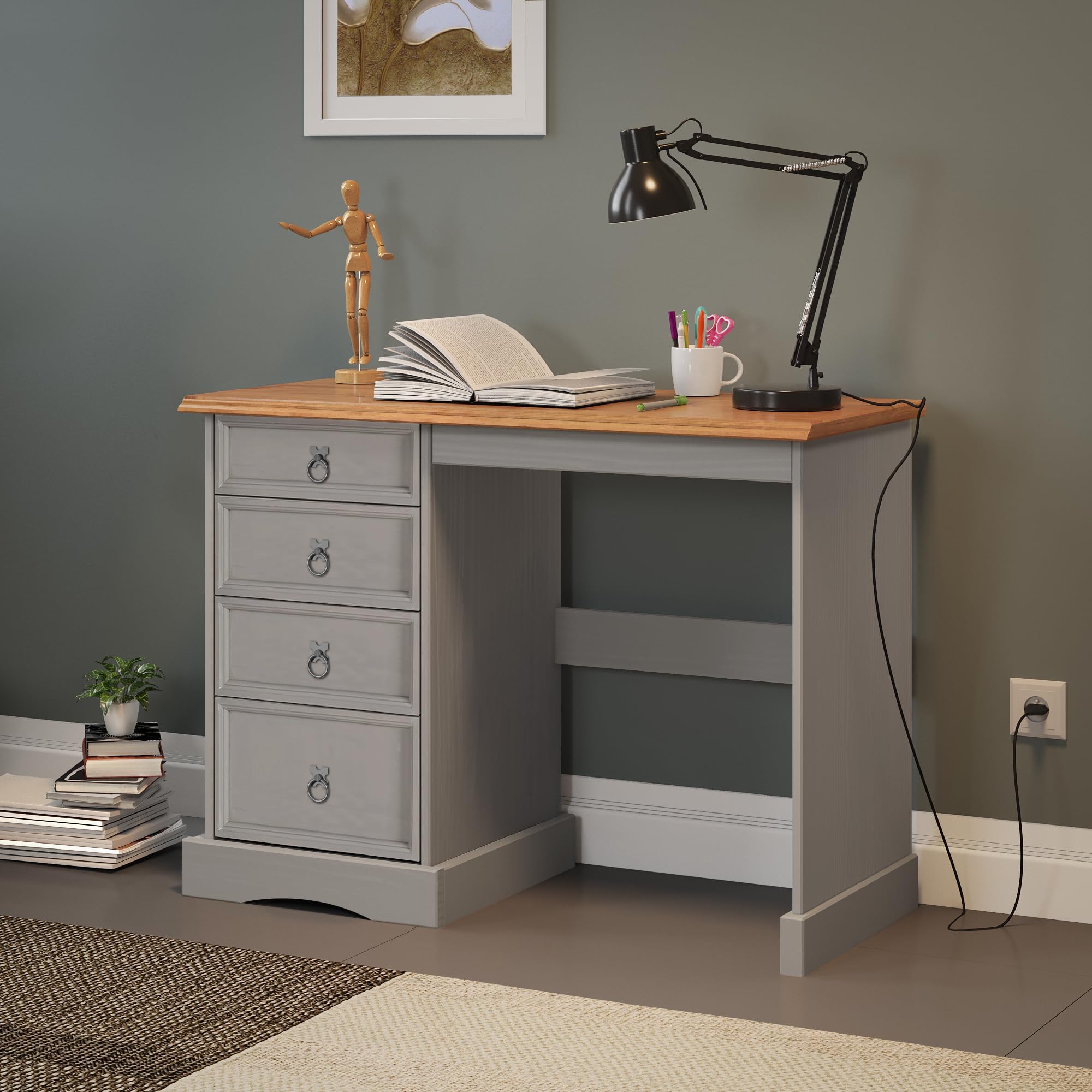 Mercers Furniture Trade Corona Grey Wax Dressing Table