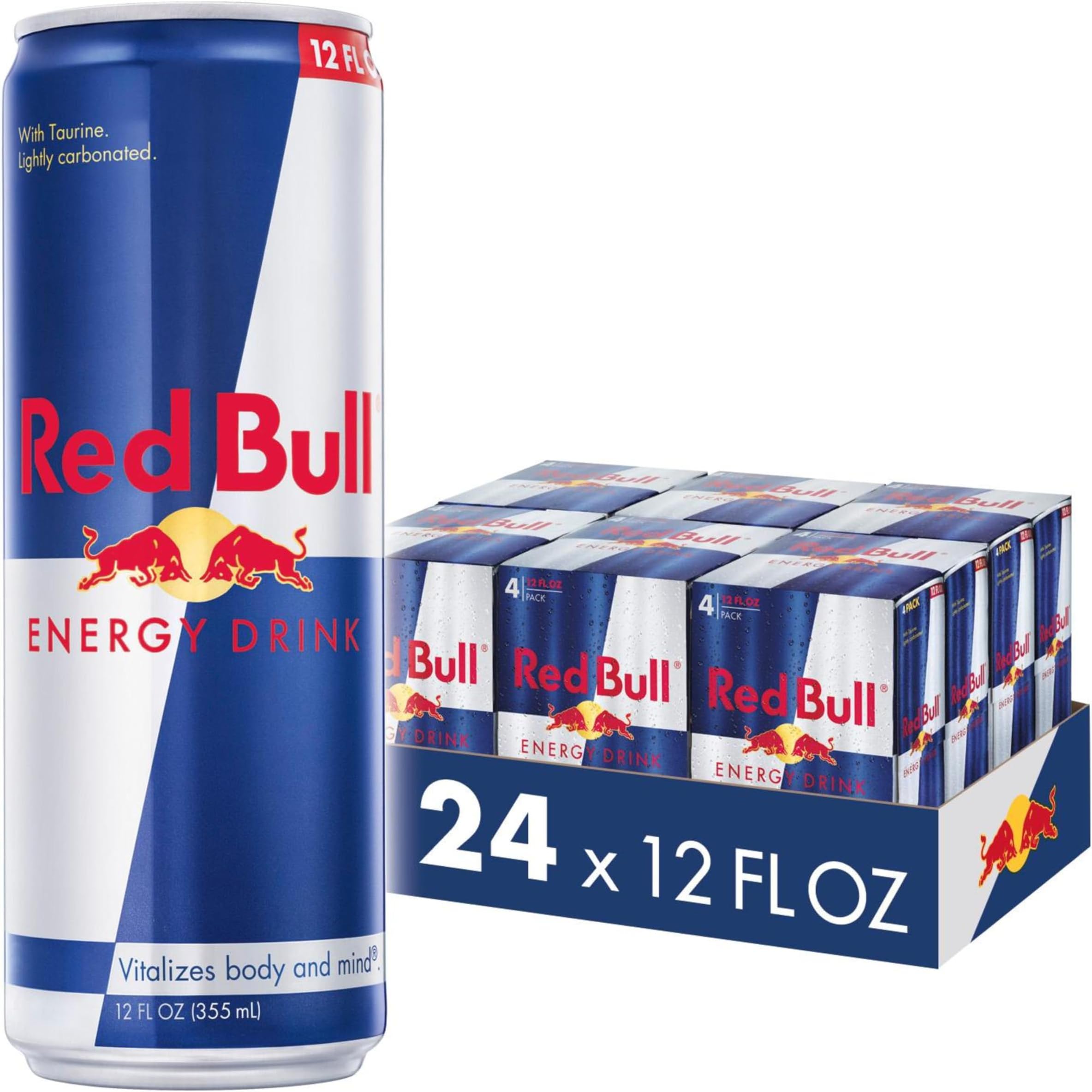 Energy Drink with 114mg Caffeine plus Taurine & B Vitamins, 12 Fl Oz, 6 Packs of 4 Cans (Pack of 24)