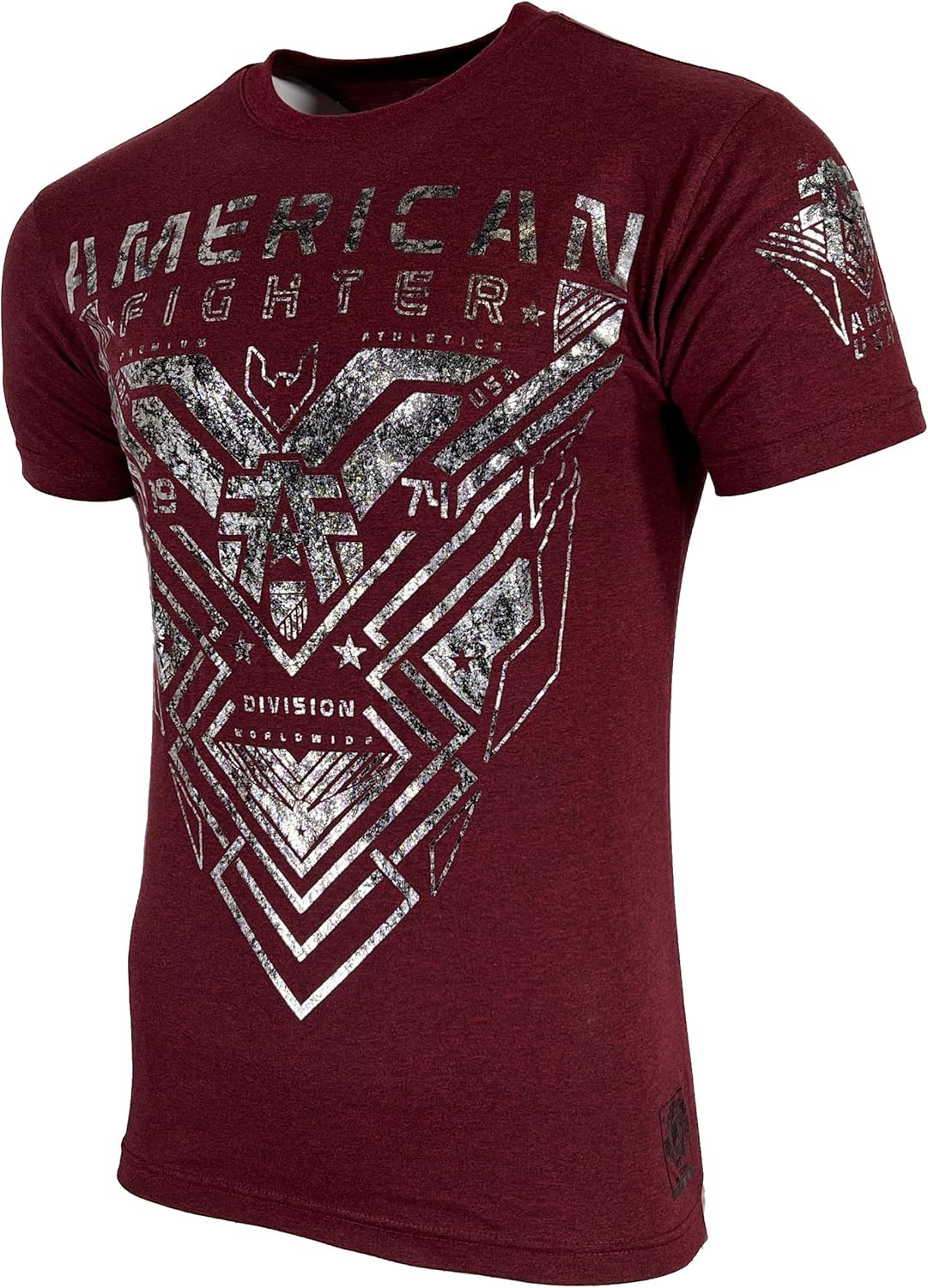 American Fighter Men's T-Shirt Durham Crew Neck Red S-5XL