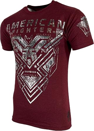 American Fighter Mens T-Shirt Durham Crew Neck Red S-5XL