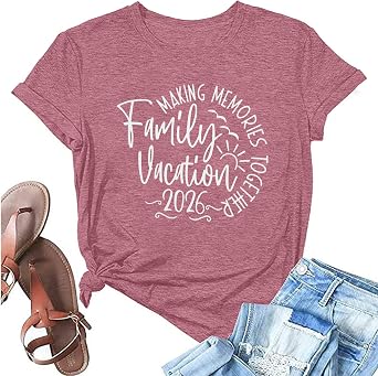 mily Vacation Shirts2026 Summer Vacation T-Shirt Family Matching Shirts Girls Trip Tee Top
