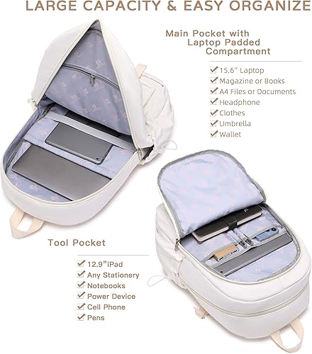 Miniatura 3 de Mochila para laptop de 15.6 pulgadas, mochila escolar para niños, mochila universitaria, mochila de viaje, bolsas grandes para adolescentes, niñas y