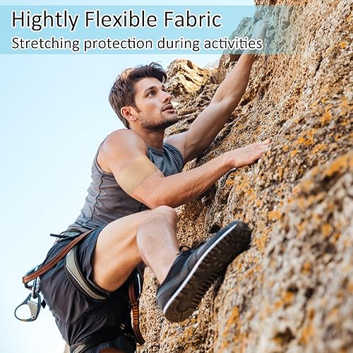 Miniatura 5 de Geiserailie 30 vendajes adhesivos flexibles extra grandes de 5 x 3 pulgadas, vendajes adhesivos de tela estéril con almohadilla antiadherente, sin