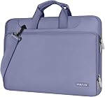 MOSISO 360 Sac d'ordinateur portable de protection 15.6 sac d'ordinateur de 15-16 pouces compatible avec MacBook Air 15 inch/Pro 16 de pouce, HP,Dell,Lenovo,Asus,Notebook, étui de port d'ordinateurs portables avec sangle et poignée, Rose poussiéreuse