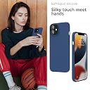 YATWIN Silicone Back Case for iPhone 12 Mini, Soft-Touch Phone Back Cover for Apple iPhone 12 Mini - Dark Blue gallery image
