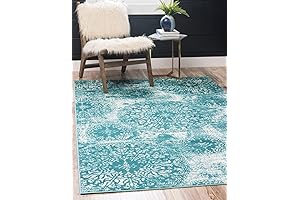 Unique Loom Sofia Collection Area Rug: Refresh Your Home with Turquoise Elegance