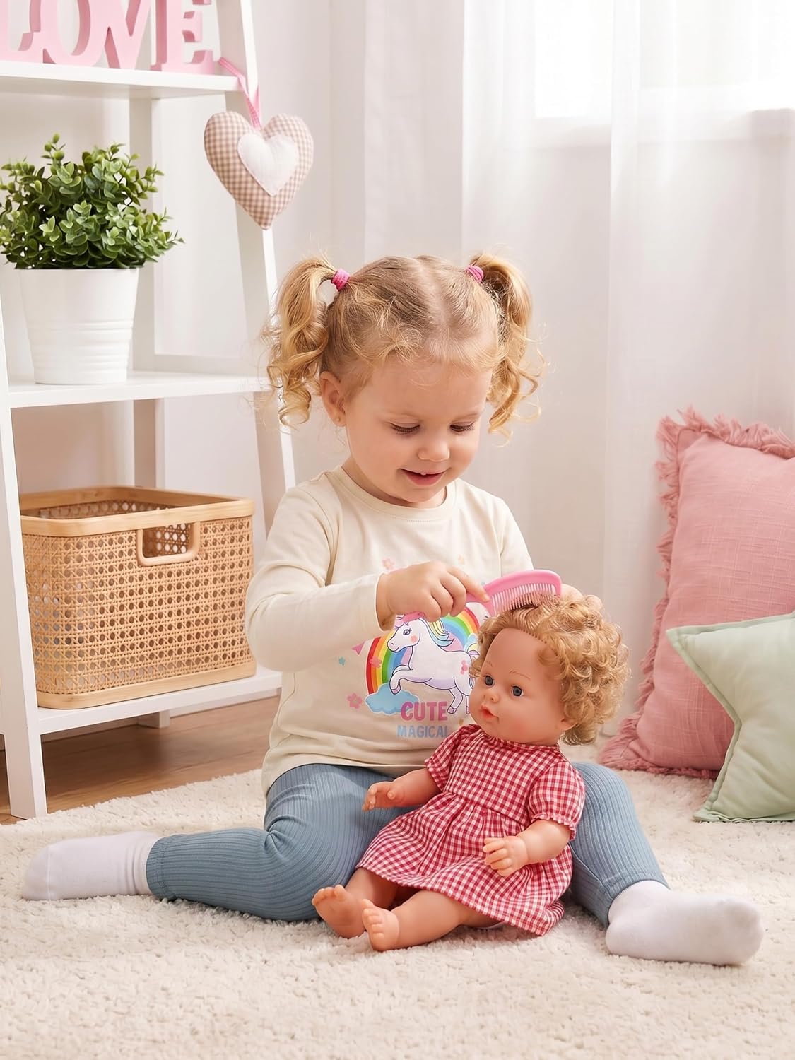 Resinta 5 Pack Baby Girl Pants Soft Cotton Ribbed Toddler Girl Leggings Stretchy Pull On Infant Pants for 0-4 Years