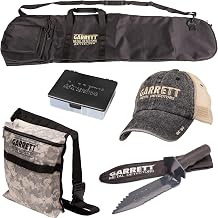 Garrett Digger’s Kit, Metal Detector Accessories: Including Cap, Carry Bag, Edge Digger, Keepers Finds Box and Camo Digger's Pouch