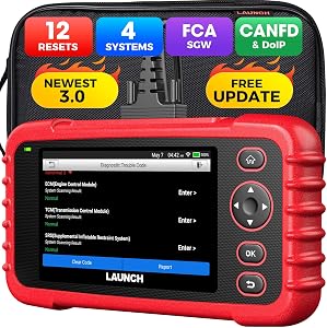 OBD2 Scanner LAUNCH CRP129X V3.0 Elite Scan Tool, Upgrade of CRP123X, 12 Reset Services, ABS/SRS/Transmission/Check Engine Car Code Reader, Lifetime Free Update, FCA AutoAuth & Auto VIN, CANFD & DoIP