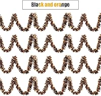 Vista 3 de WILLBOND 6 guirnaldas de oropel de Halloween de 39.4 pies/39.4 ft de espigas gruesas y brillantes, colores mezclados, metálicos, brillantes