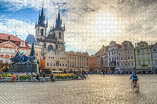 Czech Old Town Square Prague Jigsaw Puzzle for Adults 500 Pieces Wooden Travel Present Souvenir