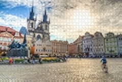 Czech Old Town Square Prague Jigsaw Puzzle for Adults 1000 Piece Wooden Travel Gift Souvenir