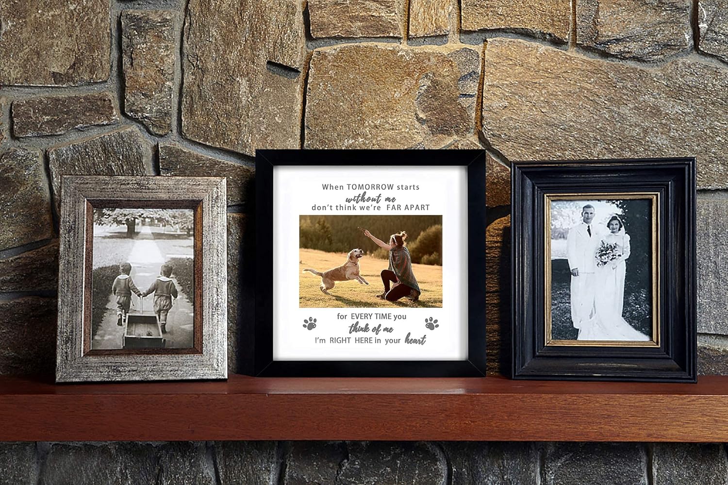 KCRasan Memorial Picture Frame for Pet Loss Gift - Remembrance Frame for Dog or Cat with Sympathy Tribute Keepsake(9x9 frame) - Image 7