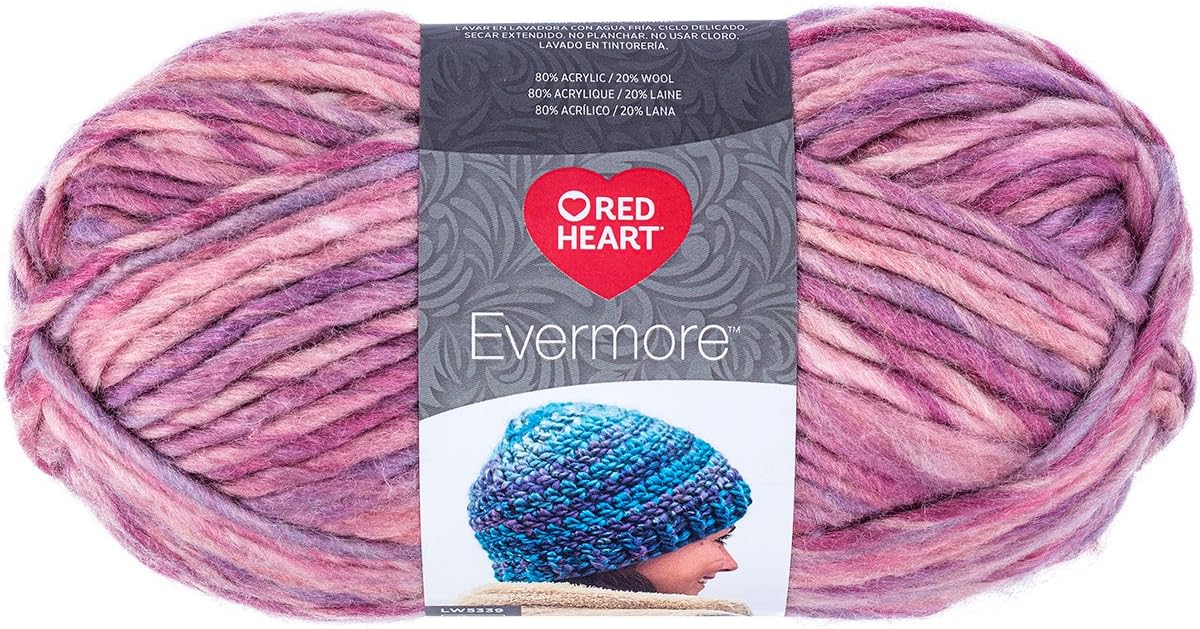 Red Heart Evermore Yarn, Cotton Candy