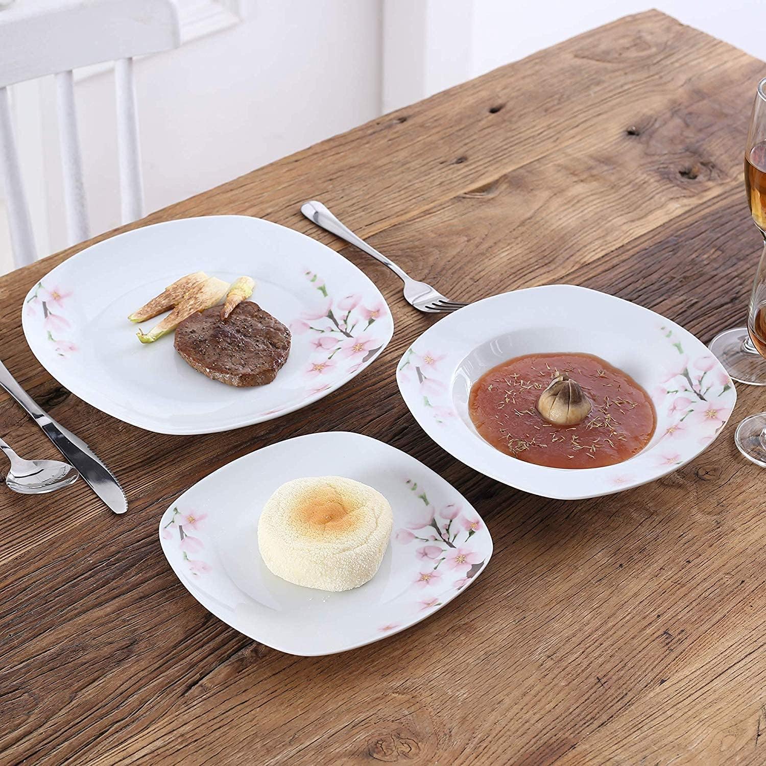 磁器食器セット 磁器キッチン食器セット セラミック食器 36ピース キッチン磁器セラミック食器 ディナープレートセット ディナープレ