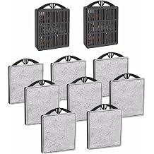 GOZILLA Aquarium Filter Cartridges,Fish Tank Filters Accessories Set,Turtle Tank Filter Replacement Includes 8 Filter Cartridges and 2 Filter Boxes.Only Suit for GZ-107 Low Water Level Tank Filter.