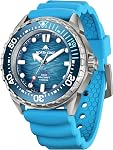 NORTH EDGE Triton Series Solar Dive Watch, 300M Waterproof, Luminous Analog Watch