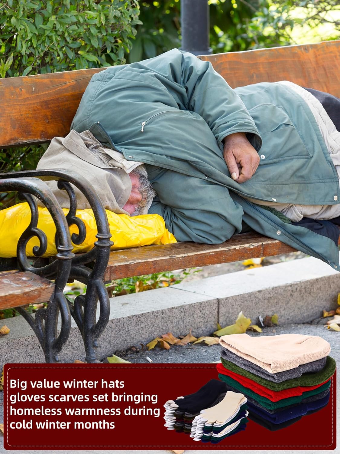 Suhine Bulk Winter Beanie Gloves Set for Homeless Knit Hats Gloves Unisex Skull Caps Gloves for Women - Image 4