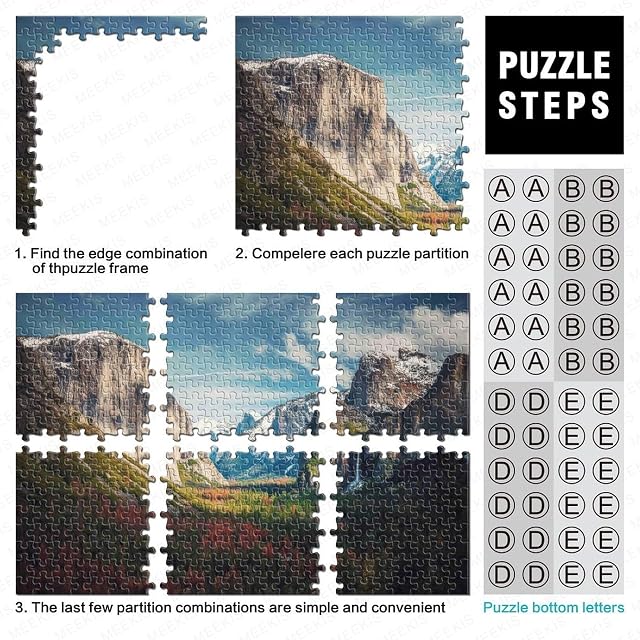 Foto 4 de 7 de Rompecabezas Decorativo de 1000 Piezas con Vista al Valle de Yosemite, ecológico, de Alta dificultad