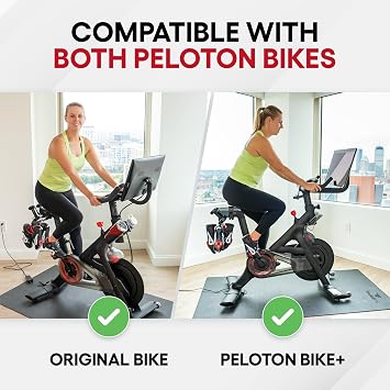 Exercise Bike Mat + Dual Function Toe Cages for Original Peloton Bike and Bike+ Bundle - Accessories for The Peloton Bikes