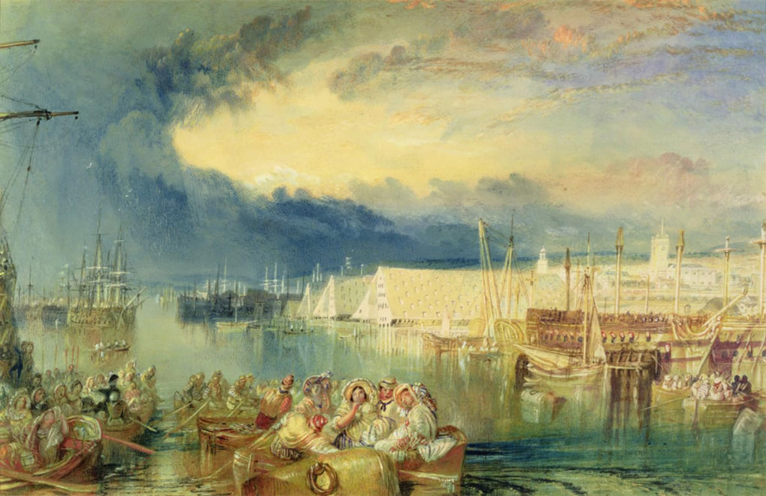 Lienzo de Turner il Dockyard Devsnport para transformar tu salón con arte clásico de 60x90cm 5
