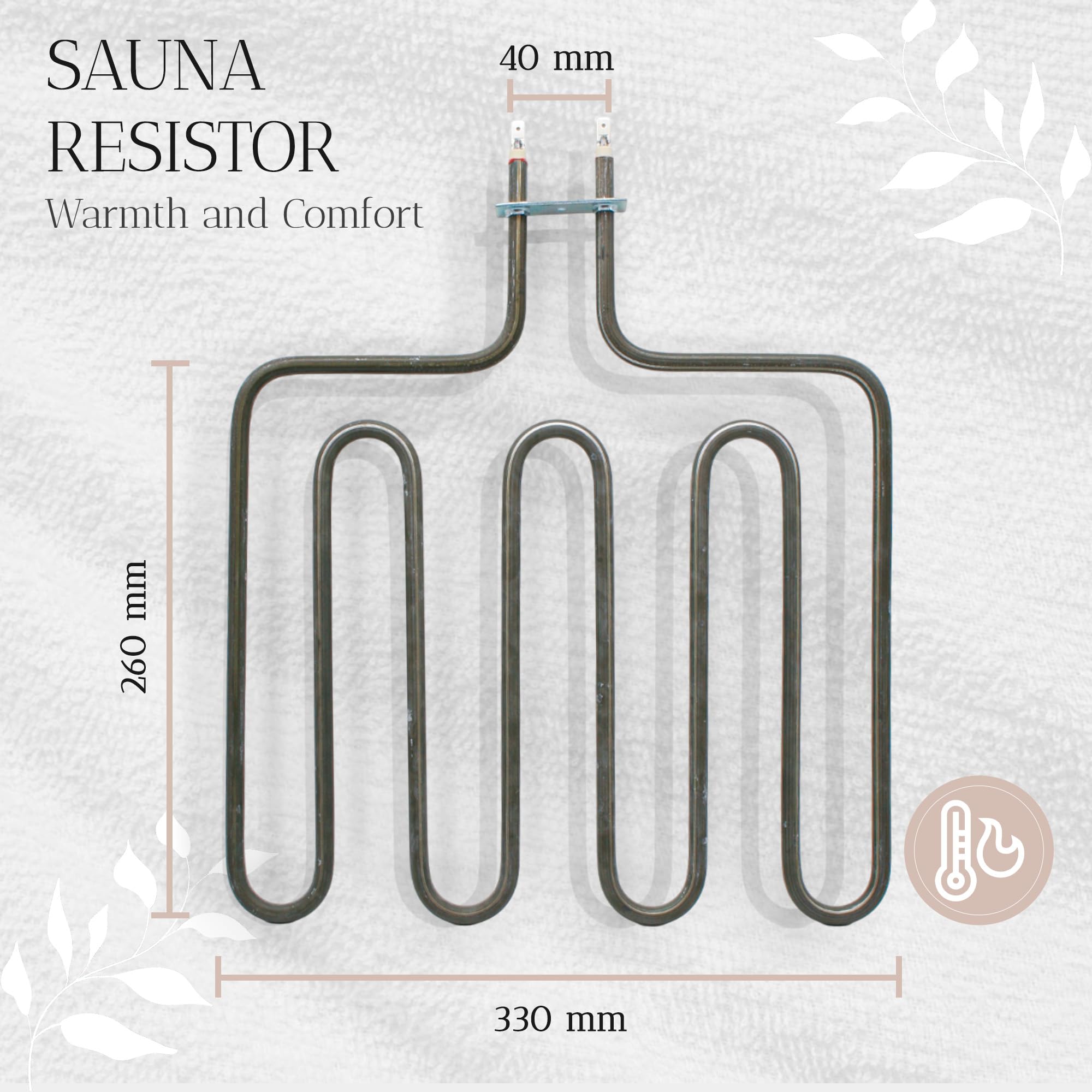DOJA Barcelona | Resistencia para Sauna | 2000W | Resistencia Calentador | 230V | 260x300x330mm | en Acero | Accesorios Sauna | Resistencia Calor Para Sauna Portatil, Estufas de Sauna