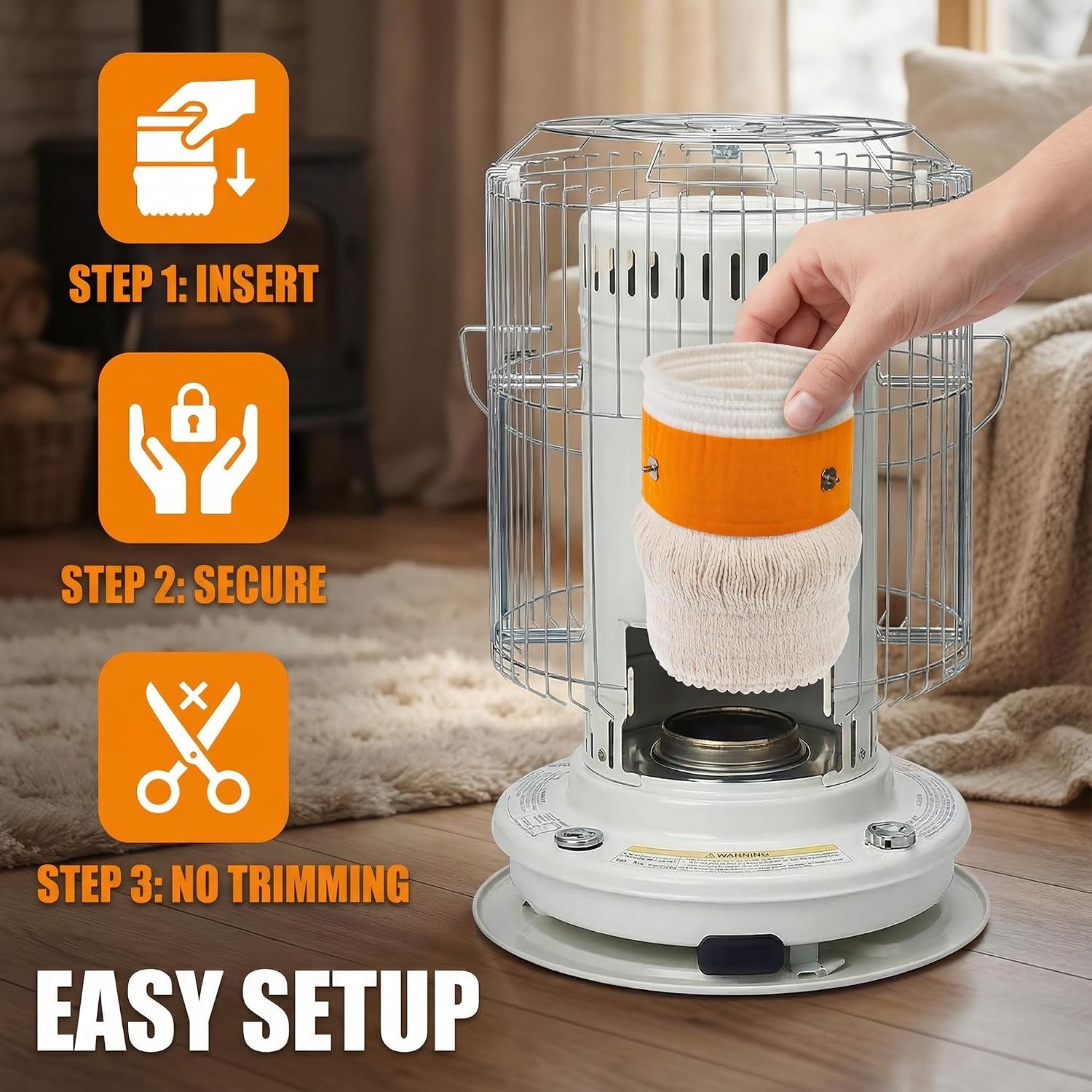 KW23MH-I Kerosene Heater Wick Compatible with Megaheat HeatMate HMC-23K and 2230 Series,Replacement Kerosene Wick, Fiberglass Material
